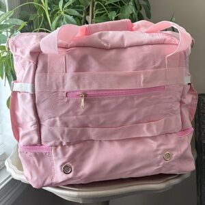 Kellyon Pink Travel Weekender Duffel Bag with Shoe Compartment